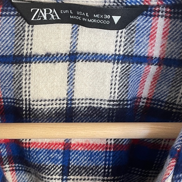 Zara Double Collar Flannel Short Dress - Picture 2 of 3